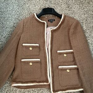 J.Crew Tan Maritime Tweed Lady Jacket